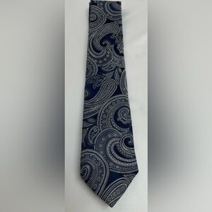 Stafford Classic Blue and Gray Paisley Tie